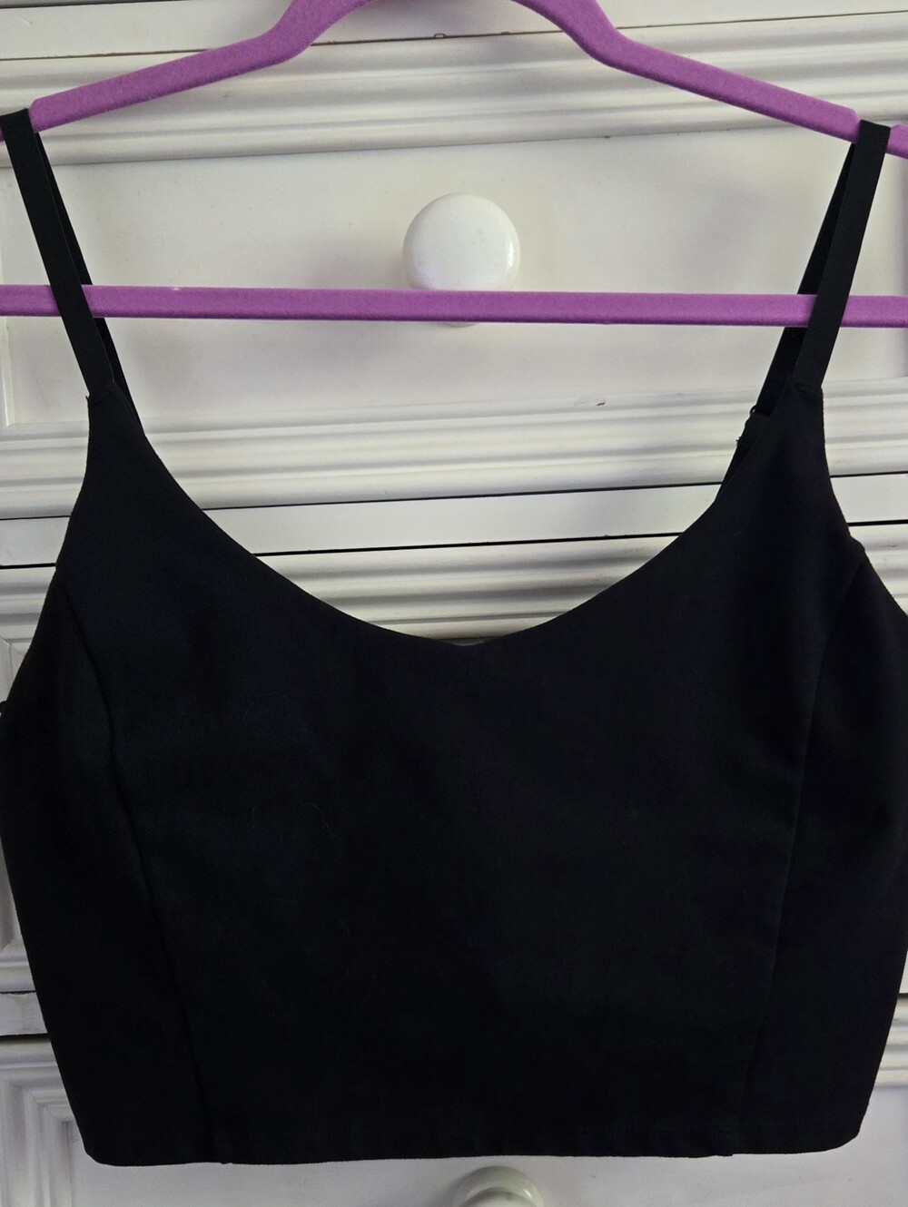 Calvin Klein Performance Stretch Black Crop Top Size L